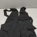 Women's Sexy V Neck Halter Maxi Dress Ruched Waist Tie Backless Summer Flowy Slit Wedding Cocktail Party Long Dresses (Large, All Black)