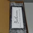 WOPITUES Floating Shelves for Wall Decor Sign, Bathroom Organizers and Storage, Bathroom Shelves Over Toilet with Metal Guardrail-Black