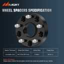 Nilight Ram 1500 Wheel Spacers 5x5.5,Hubcentric Wheel Spacer 1.5 inch for Ram 1500 2012 2013 2014 2015 2016 2017 2018 5x139.7mm with 77.8mm Hub Bore M14x1.5 Studs-4pcs