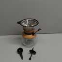 Bodum 34 Oz Pour Over Coffee Maker, High-Heat Borosilicate Glass with Reusable Stainless Steel Filter and Cork Grip - Made in Portugal (34oz)