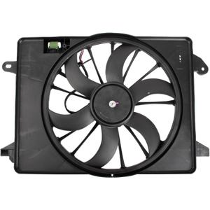 TRQ Radiator Cooling Fan Assembly Compatible with 2009-2010 Chrysler 300 2009-2022 Dodge Challenger 2009-2014 Charger CH3115169