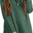 Meikulo Girls Sweater Dress Long Sleeve Knitted Button Up Dress Kids Pullover Fall Dresses 5-14 Years (Green)