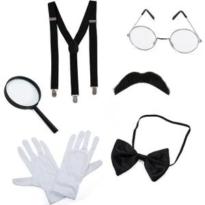 Tigerdoe Detective Costume - 7 Pc Spy Kit Accessories - Secret Agent Costume