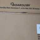 Extra Large Cork Bulletin Board 60" X 36", Foldable Notice Pin Board for Wall, Silver Aluminum Framed 5'x3' Corkboard, Wall Mounted Noticeboard with 36 Push Pins for School, Home & Office