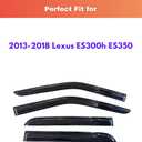 4 x KPY Rain Guards Fit for 2013-2018 Lexus ES300h ES350, Out-Channel Window Visors Vent Wind Deflectors 4PC, Car Accessories for 2013-2018 Lexus ES Series