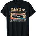 Raised ON Old School Hip HOP Tshirt Cassette Graffiti Rap T-Shirt, Size L