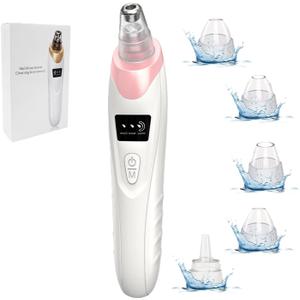 2025 Blackhead Remover Pore Vacuum,Facial Pore Cleaner-5 Suction Power,5 Probes,USB Rechargeable Blackhead Vacuum Kit Electric Acne Extractor Tool for Adult (Pink)