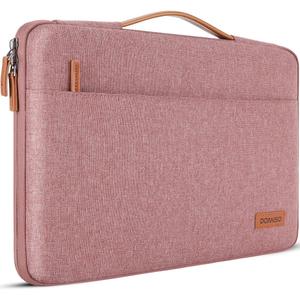 DOMISO 15.6 inch Laptop Case Sleeve Protective Cover Compatible with 16 inch MacBook Pro M4 M3 M2/Pro Max,15.6-16 inch HP Dell ASUS Lenovo Chromebook,Waterproof Computer Cases Bag with Handle,Pink