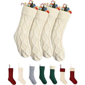 Mr. Pen Christmas Stockings, 4 Pack, 18" Cream Stockings Christmas, Stockings for Christmas, Stocking Christmas, Cream Knit Stockings Christmas Stocking, Cream Christmas Stockings