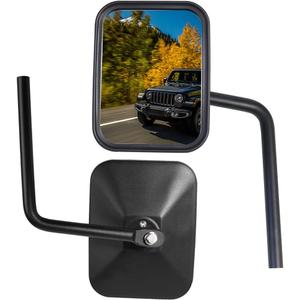 BESTAOO Aluminum Doors Off Mirrors for 2007-2025 Jeep Wrangler JK JL & 2020-2025 Gladiator JT, Anti-shake and Wider View Side Mirrors for Safe Doors Off Driving - 1Pair