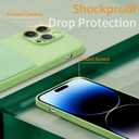 Silicone Wallet Phone Case for iPhone 14 Pro 6.1 Inch with Credit Card Holder Pocket, Full-Body Bumper Protection Camera Protect Case (Mint Green)