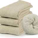 BomKinta Wool Hiking Socks Women - Merino Thick Warm Thermal Boot Socks - Winter Cozy Crew Sock Size 5-11 (Beige)