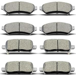 D999 D1075 Front Rear Ceramic Brake Pads Set Fit For 2005-2009 Buick Allure, 2005-2009 Buick Lacrosse, 2004-2008 Pontiac Grand Prix