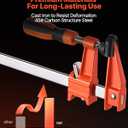 VEVOR Bar Clamps for Woodworking, 1-Pack 24 inch Opening, Lockable F-Clamp with 600 lbs Load Limit, 2-1/2 inch Depth, Cast Iron and Carbon Steel, Easy to Use, Wood Clamps for Woodworking Metal Working