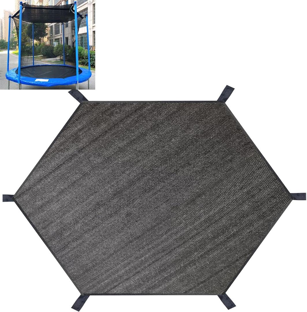 Trampoline Shade Cover, Trampoline Cover for 12FT Straight Pole Round Trampoline Sun Protection, Easy to Install,for Backyard Playground (12FT 6 Poles)