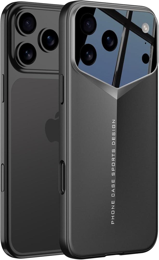 Wibrthz for iPhone 17 Pro Max Case,Unique Luxury Supercar Design,Ultra Thin Hard PC Shockproof Anti-Scratch Anti-Slip Grip Protective Sturdy Case Hard Cover for iPhone 17 Pro Max(Black)