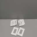 ZEFTV Mid-Size Decorator Wall Plates 1-Gang 4.89" x 3.12" Switch Outlet Electrical Cover Plate Unbreakable Thermoplastic Faceplate for Light Receptacle Outlet Switch, White (6 Pack)