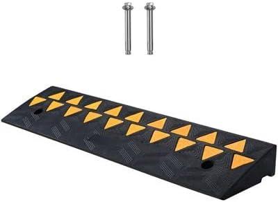Happybuy Rubber Curb Ramp - 3.5" Rise, 10" Width, 39.4" Length, 15T Heavy Duty for Forklifts, Trucks, Buses, Cars, Wheelchairs, Bikes