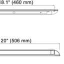 Raycharm 20" RV Camper LED Awning Porch Utility Light Fixture, 40 Down Angle Beam, 6000K Cool-White, 12V/24V DC, High Light-Output Low Ampere Draw, Aluminum Housing Black Finish, 2-Pack