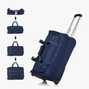 Hanke 20 Inch Expandable Carry On Luggage Suitcases with Wheels Foldable Duffle Bag for Travel Carry On suitcase Weekend Bag for Women Men（Blue）