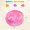 Sugar Glitter Dumpling Squishy,Viral Bao Bun Squishy Dumling Mystery Box,Stress Relief Fidget Squeeze Toy for Holiday & Birthday Gifts (Pink)