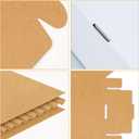50 Pack, Wonfer Letter Size Corrugated Mailer, 11 1/8 x 8 5/8 x 2'', Easy-Fold Shipping Box, White,Height Adjustable,Literature mailer,Comic book mailer