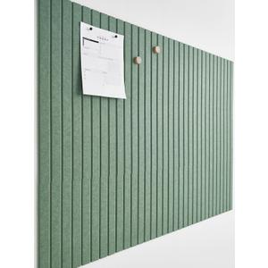 Large Cork Boards for Walls Black Felt Alternative - Slat Wall Paneling, Bulletin Board Tiles for Home Decor, Push Pin Corkboard Organizer for Office or Classroom-12-Pack Panel Kit (Palm)