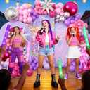 JOGAMS 172Pcs K-Pop Music Balloon Arch Kit, Metallic Silver Purple Pink Balloons Garland with Iridescent Star Disco Foils Balloons for Concert-Style Birthday Idol Showcase Fan Support Party Decor