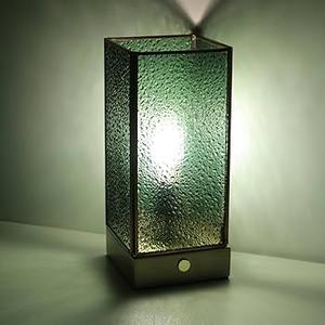 Small Tiffany Stained Glass Touch Table Lamp Desk Night Light 3-Way Dimmable Accent Lighting Transparent Diamond Style