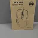 TECKNET Wireless Mouse, 2.4G Ergonomic Optical Mouse, Computer Mouse for Laptop, PC, Computer, Chromebook, Notebook, 6 Buttons, 24 Months Battery Life, 2600 DPI, 5 Adjustment Levels - Purple