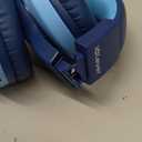 iClever BTH12 Kids Bluetooth Headphones,Colorful LED Lights Kids Headphones Wireless,74/85dBA Safe Volume,85H Playtime,Fast Charging,Bluetooth 5.2,Over Ear,Built-in Mic for iPad/Tablet/Airplane,Blue