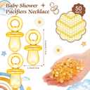 Thyle 51 Pcs Here Comes The Son Pacifier Hunt Baby Shower Games Boho Sun Decorations Include Hunt Sign and 50 Acrylic Pacifiers for Baby Shower Game Decoration Gift Sets Gender Reveal Party Decor