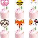 24 PCS Happy Valentine's Day Cupcake Toppers Valentines Day Cupcake Toppers Birthday Decorations Party Supplies Decorations Decor for Love Theme be Mine Wedding Engagement Bridal Shower