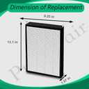 2 Pack 47001 HEPA/Carbon Combo Replacement Filters Compatible with NUWAVE OxyPure Model 47001 47002 47003 47004 47005 and 47006 Air Purifiers
