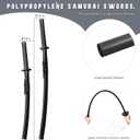RTCT Polypropylene Training Katana Sword high Toughness Cosplay, Shooting Props,The Set Includes a Belt and Knife Holder for The Long and Short Dual Knives.