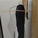 Framed Black and White Abstract Wall Art, 3 Piece Canvas Prints Paintings Artwork for Walls, Modern Minimalist Gold Beige Block Pictures for Living Room Hallway Office Wall Decor 16x24 Inch