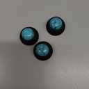 Guyker Top Hat Guitar Bass Potentiometer Control Knobs with 6mm Dia. Shaft Pots - 3PCS Zinc alloy Bell Speed Tone Volume Knob Replacement Part, (Blue Turquoise Top, black)