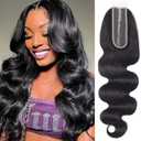 Brazilian 2x6 Human Hair Lace Closure HD Transparent 2x6 Body Wave Lace Closure Middle part Human Hair Kim K Closure With Baby Hair (16 inch)