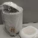 Pukomc 2 Pack Automatic Trash Can 12L /3 Gallon and 10L /2.64 Gallon Bathroom Trash Bin with Lid Touchless Small Smart Motion Sensor Garbage Cans for Kitchen, Bathroom,Living Room and Bedroom (white-two)