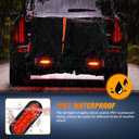 Nilight Hitch Cargo Carrier Light Kit 2PCS 6Inch Red Oval LED with Flush Mount Grommets Wire Harness Waterproof Stop Turn Signals Tail Lights for Luggage Bike Rack