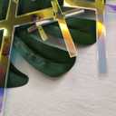 Cross Cake Decoration, Acrylic Cross Cake Charm Topper, Cake Decoration Acrylic Baptism Cross Cake Charm Religious Celebration (Rainbow, 8")