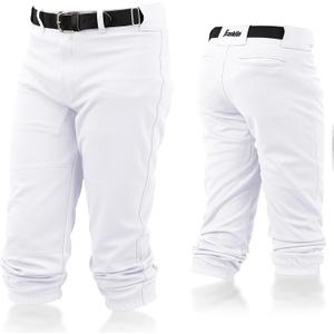 Franklin Sports Youth Baseball + Softball Pants - Knee High Pants for Boys + Girls Knicker Style with Belt Loop (White, S)