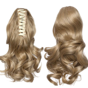 16" Short Wavy Ponytail Claw Clip in Hair Extensions Synthetic 