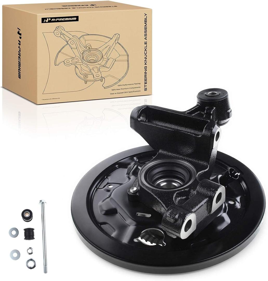 A-Premium Rear Right Steering Knuckle & Wheel Bearing Hub Assembly Compatible with Subaru Forester 2001-2008, Rear Drum Brakes Only, Passenger Side