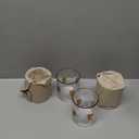 Vesici 4 Pack Christmas Icon Glass Cups 14oz Xmas Icon Juice Glass Christmas Coffee Mugs Double Old Fashioned Hand Blown Drinking Cups for Holiday Party Decor Lovely Gifts(Elk)