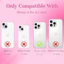 for iPhone 13 Pro Case Glitter, with Screen Protector, Cute Rose Floral Design with Diamond Bling Lens Frame Protection Slim Fit Shockproof Protective Phone Cover for Women Girls -Pink