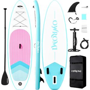 Inflatable Stand Up Paddle Boards with Premium SUP Paddle Board Accessories, Wide Stable Design, Anti-Slip EVA Deck for Youth & Adult