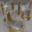 Mixweer 12 Pcs Book Stands for Display Metal Picture Frame Stand Book Plate Picture Holder Easels Photo Holder for Decorative Display(4.3 Inch,Gold)