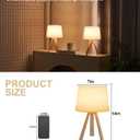 UMEXUS Cordless Table Lamp, Rechargeable Battery Powered, Timer & Dimmer & Remote Control & Color-Changing, Fabric White Shade, Small Tripod Lighting Patio Bedroom Living Room Home Office