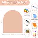 Magnetic Arch Wall Decal, 40 x 32 Upgraded Self-Adhesive Magnetic Chalkboard for Wall, Magnet Wall Drawing Learning for Kids Playroom, School, Home (Light Pink